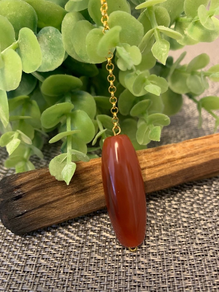 Orange Crystal Pendulum Dowsing, amplifying, restore focus & transform