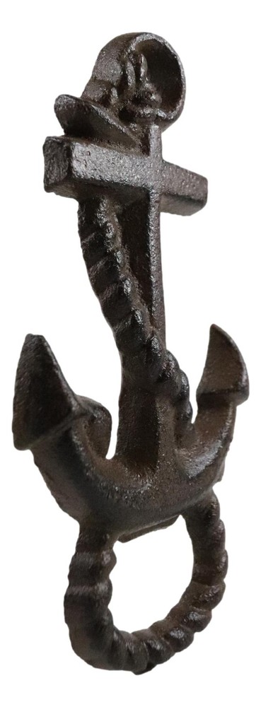 Set Of 2 Rustic Solid Cast Iron Nautical Ship Anchor Hand Beer Bottle Openers