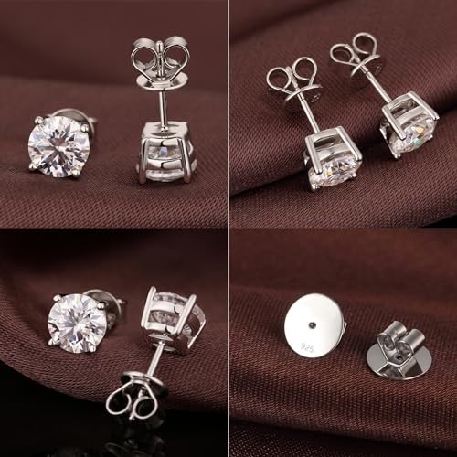 Large Earring Backs Replacement Locking Earring Backs for Studs 925 Sterling
