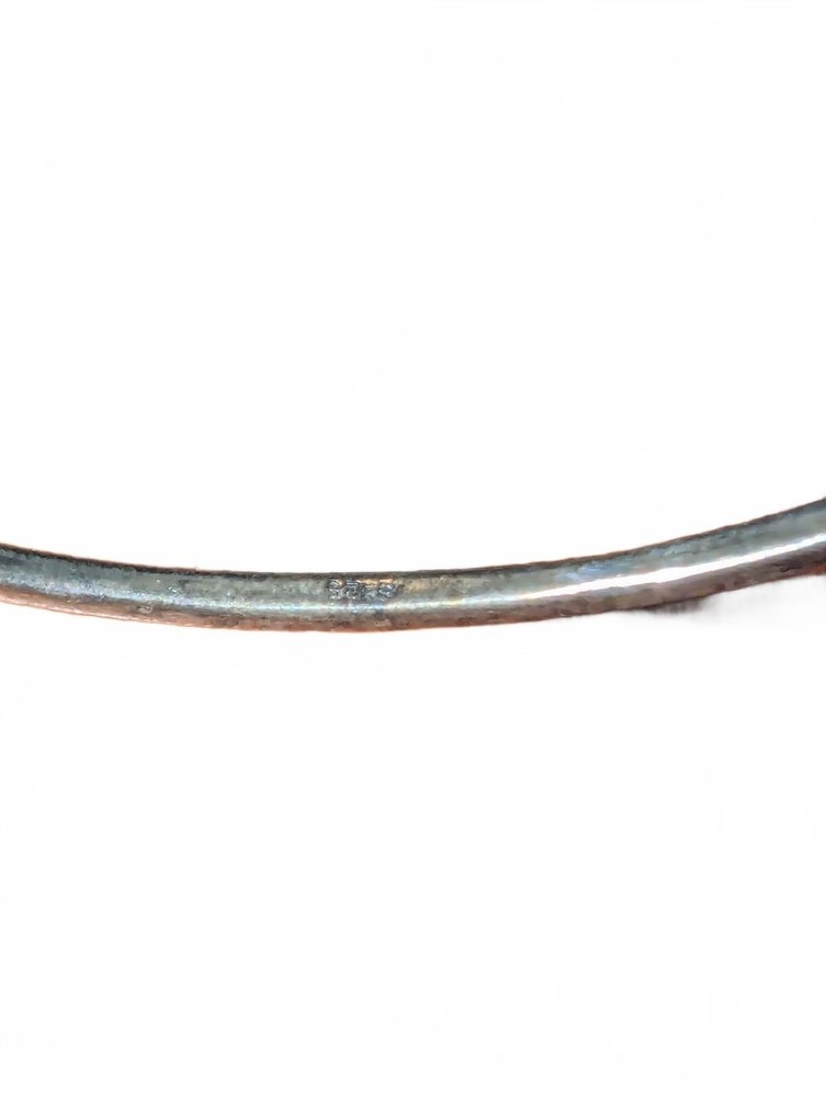 Sterling Silver Thin Bangle Bracelets with Rhinestones