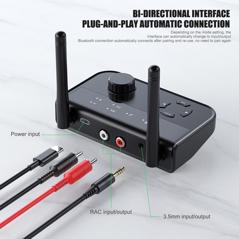 5.3 Long Range Bluetooth Transmitter Receiver For TV Home Stereo Audio Adapter