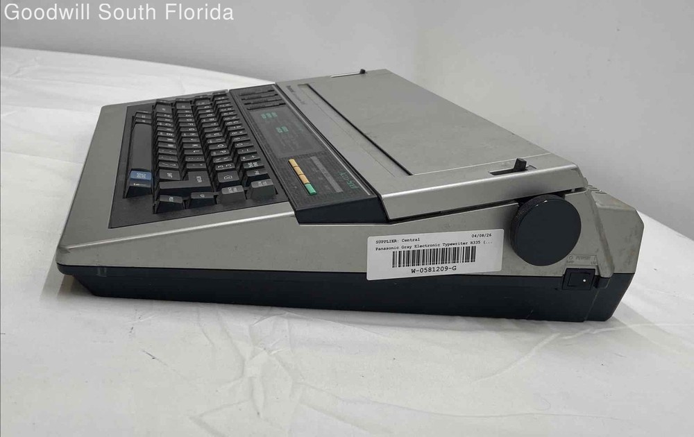 Panasonic R335 Gray Black Portable Electronic Typewriter Not Tested