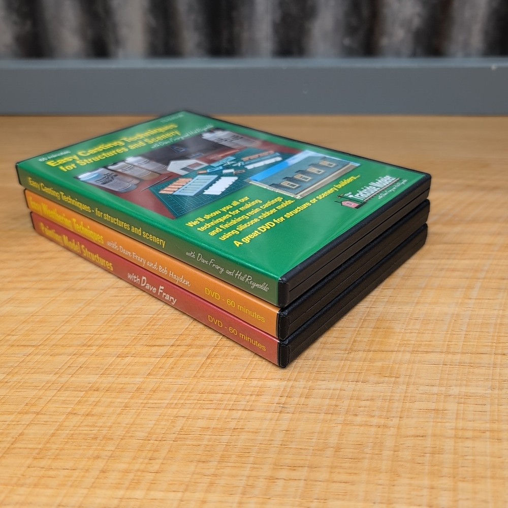 3 DVD set for Layout Scenery Instruction with Dave Frary + - Trackside Modeler