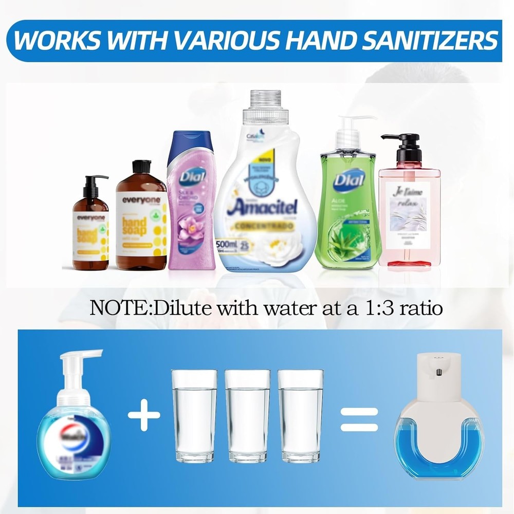 Automatic Soap Dispenser Touchless,Rechargeable Foaming Soap Dispenser,15oz/4...