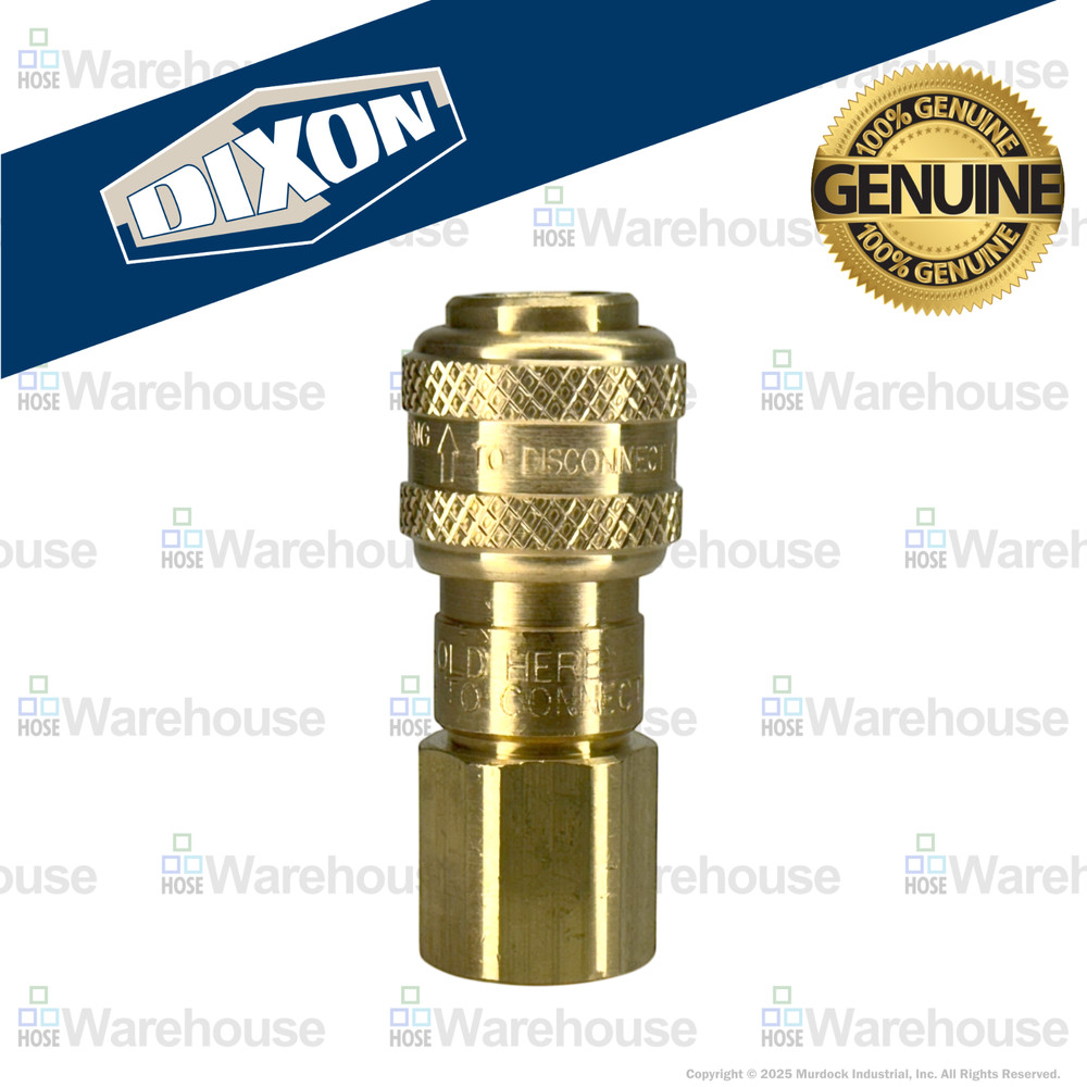 Genuine Dixon 2DF1-B DF-Series Coupler – Brass Automatic Pneumatic Female Thread