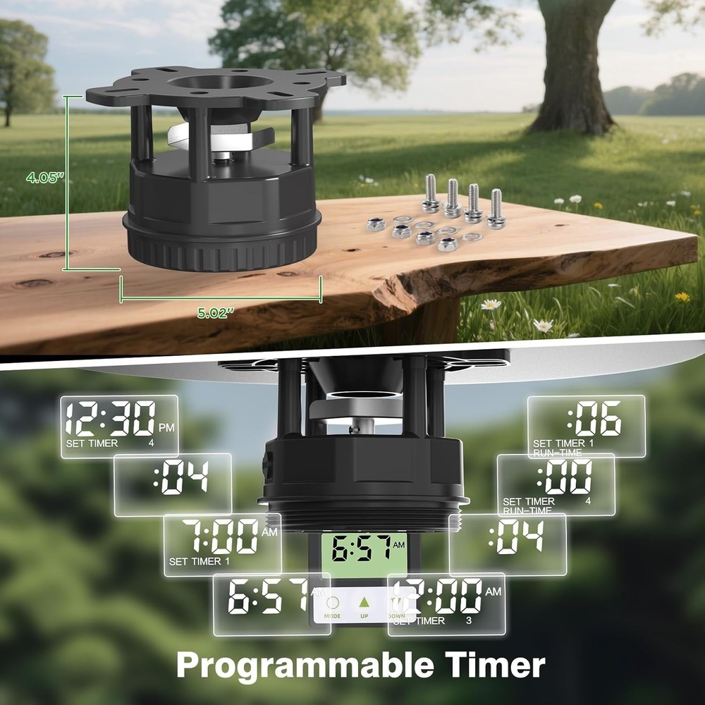 Deer Feeder Kit,Motor & Timer Kit W/ Programable Digital Timer,Up to 4 Feed