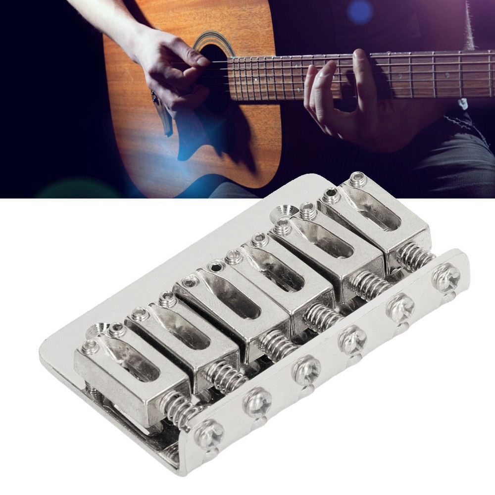 6 String Guitar Fixed Saddle Bridge Hardtail Top Loader Electric Guitar Saddle