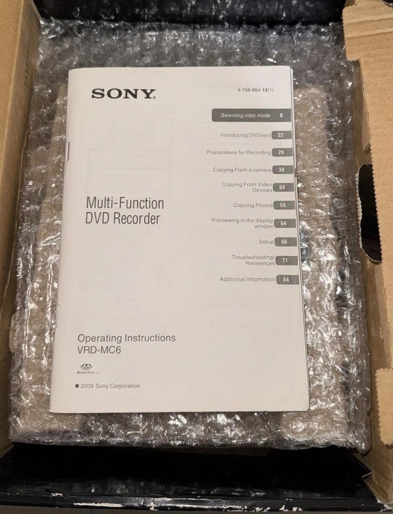 Sony VRD-MC6 DVD Recorder