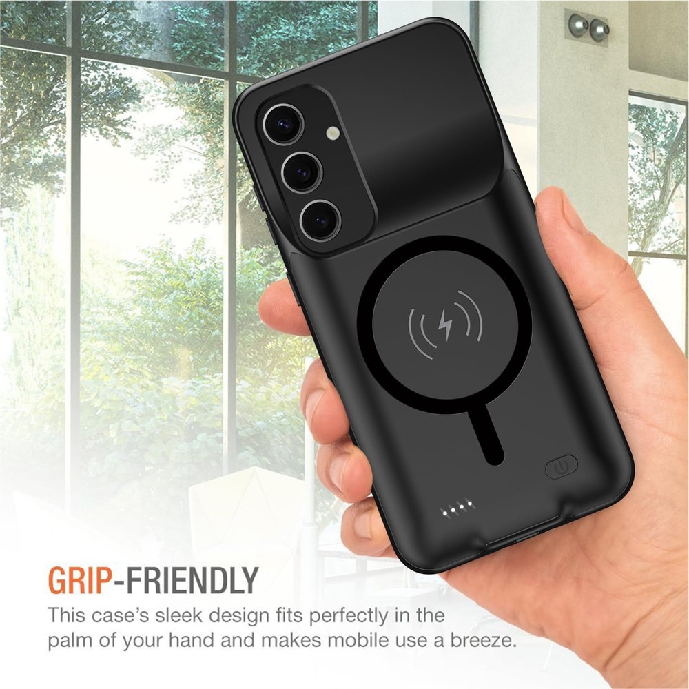 Galaxy S24 Plus 12000mAh Battery Case Wireless Charging + Screen Protector