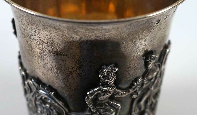 Vintage silver gilt cup