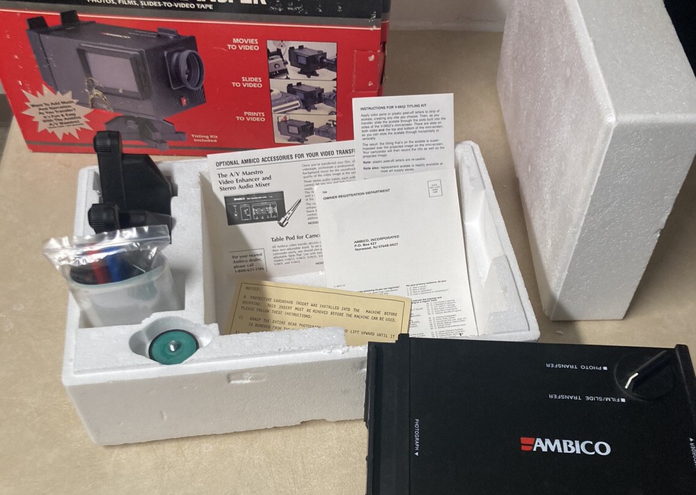 Ambico All-In-One Video Transfer System Model V-0652 Original Box