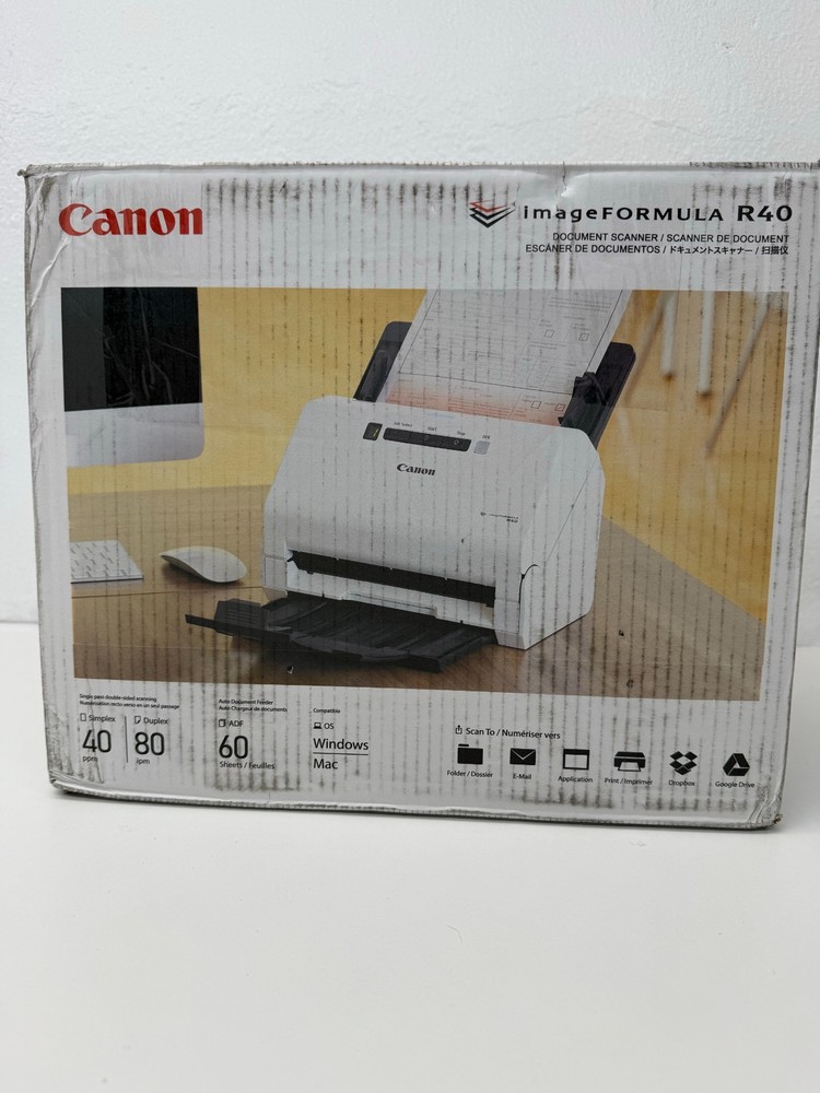 Canon imageFORMULA R40 Office Document Scanner PC Mac, Color Duplex Scanner