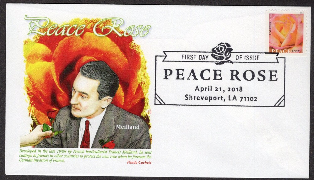 2018 PEACE ROSE Definitive (Scott 5280) - Panda Cachets BWP FDC TE712