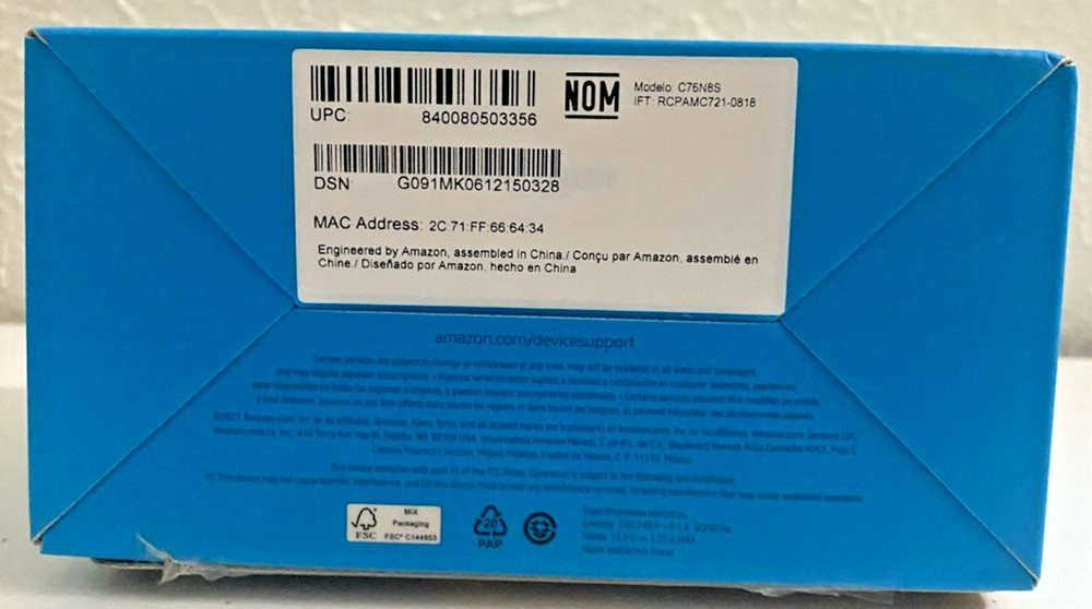 Amazon ECHO SHOW 5 Smart Display With Alexa 2ND Generation