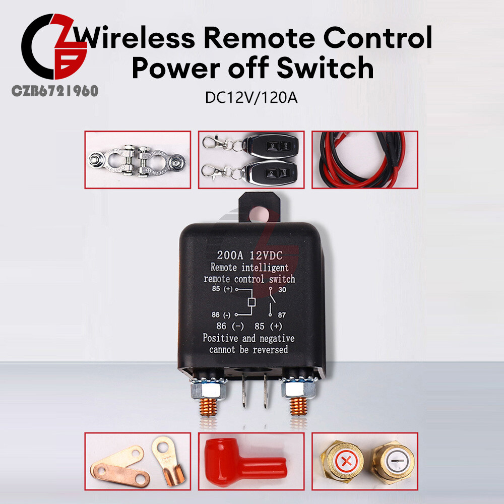DC12V 200A Universal Car Relay Wireless Remote Control Switch Automotive Relay