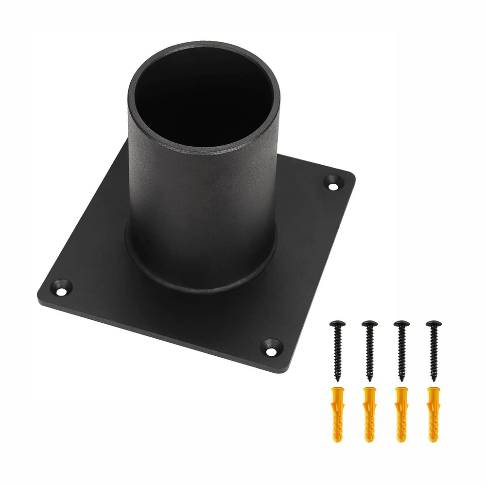 Heavy Duty Pier Mount Adapter for 3" Surface Mount Post Black Hardware Included