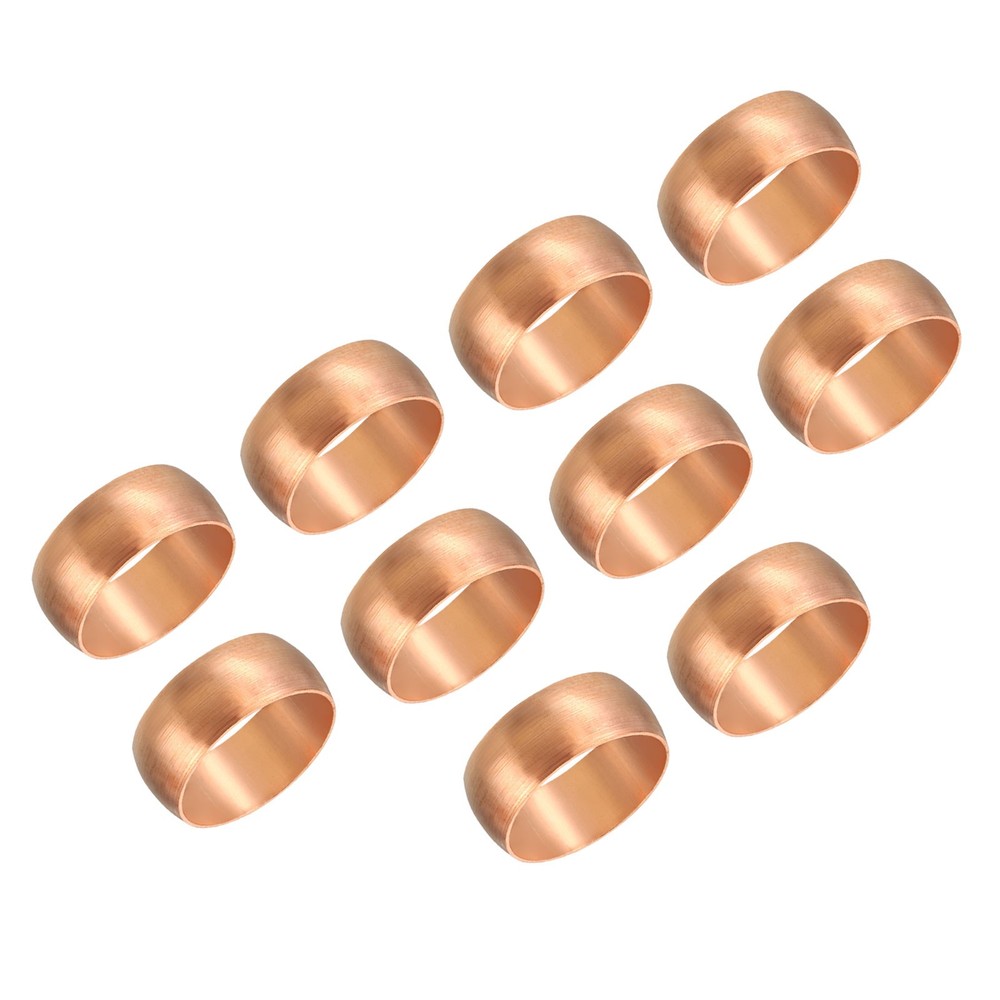 5pcs 15mm Compression Sleeves Ferrules Copper Ferrule Compression Fitting