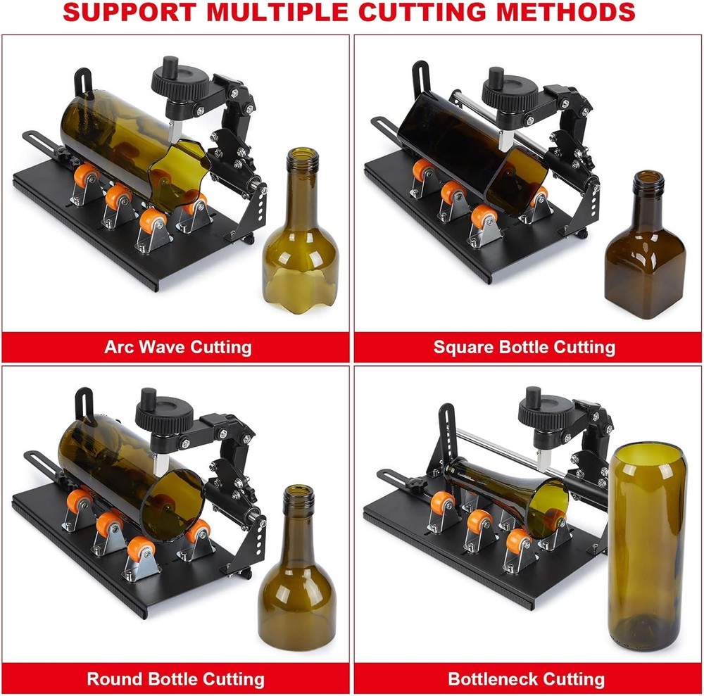 Adjustable Glass Bottle Cutter for Art Projects – Complete DIY Accessory Set