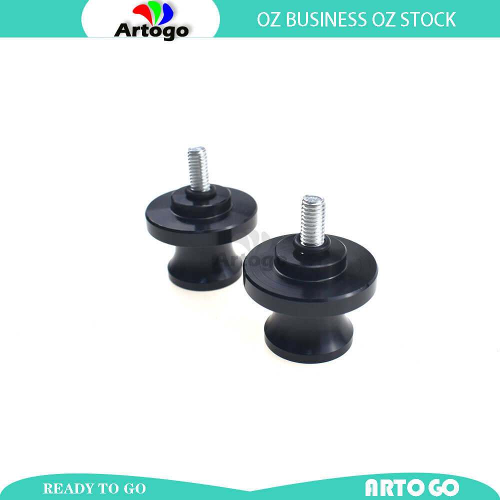 M8 Motorcycle Swingarm Sliders Spools Paddock Stand Bobbins Swing Arm Black