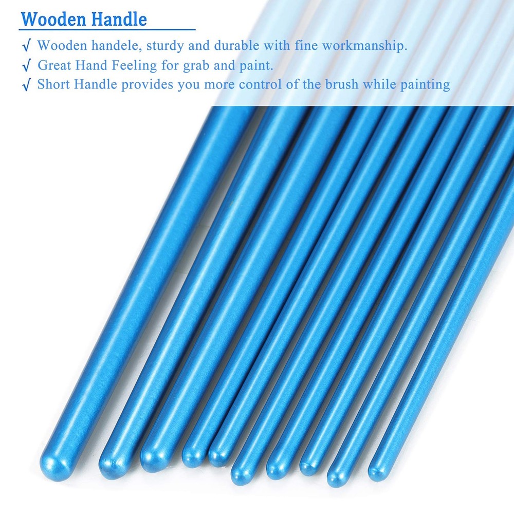 Bosobo Paint Brushes Set, 2 Pack 20 Pcs Round-pointed Tip Ny