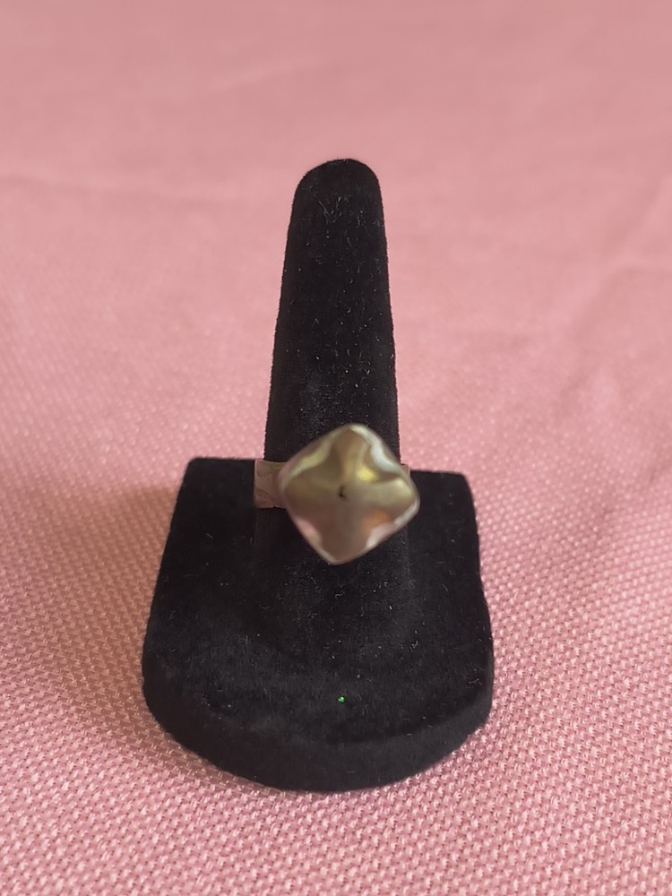 Handmade Unique Dome Ring From Uganda Black Red Silver