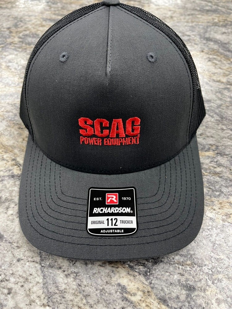 Scag Summer Hat Richardson Black/Charcoal With Red letters