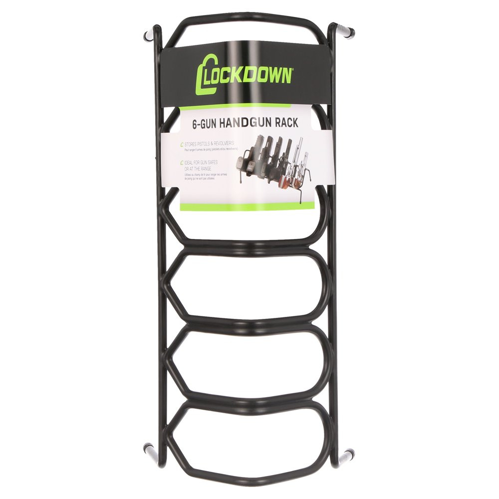 HANDGUN PISTOL RACK Vinyl Coated 6 Gun Storage