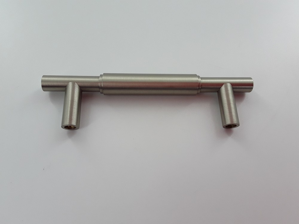 3-3/4" COLMAR SOLID BRASS CABINET PULL- BRUSHED NICKEL