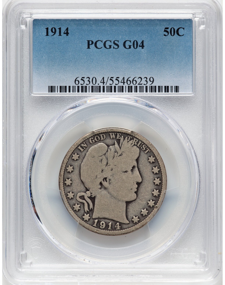 1914 BARBER HALF DOLLAR PCGS G4