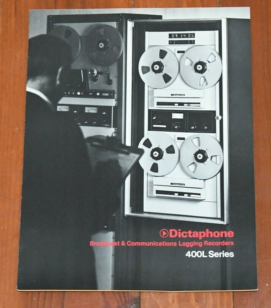 Scully Dictaphone 400L Logger Recorder Time Code Reader Generator Brochure Vtg