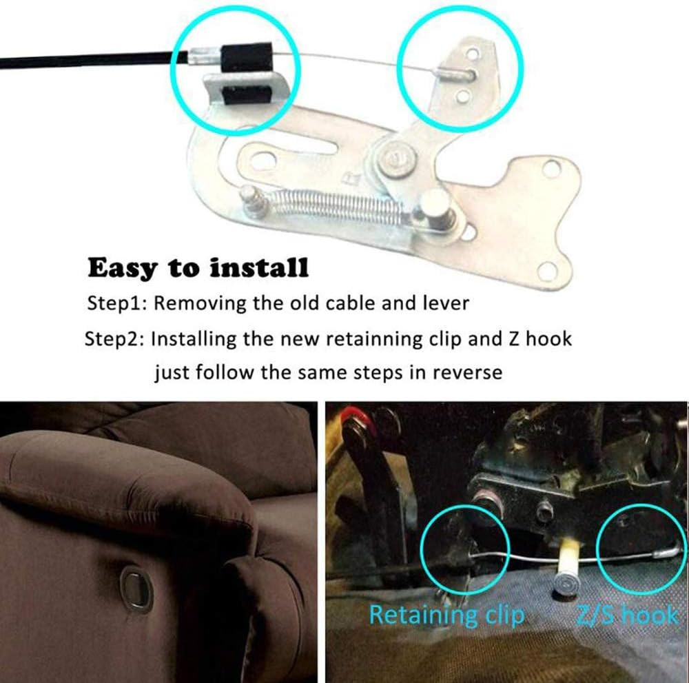 Universal Heavy-Duty Metal Sofa Chair Recliner Release Pull Handle Replacement P