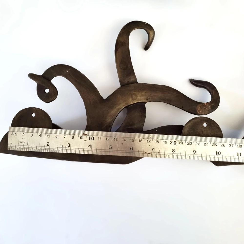 amazing large Pair Octopus Solid Polished Brass Door Handles Pulls 16" wide GRAB