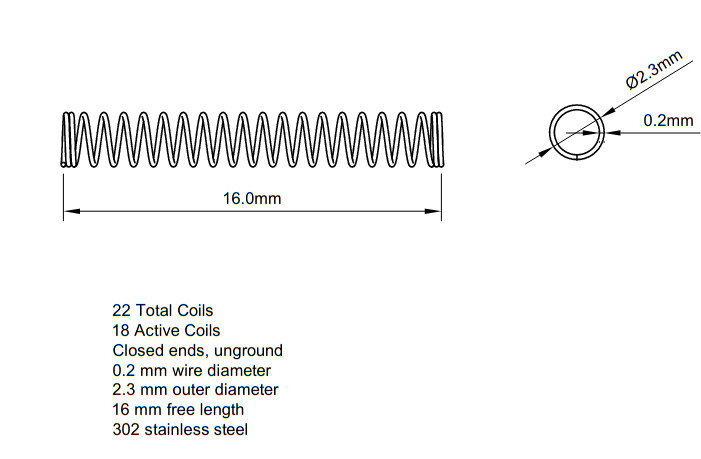 Space Invader Custom Light Weight 50g Springs (110 pack)