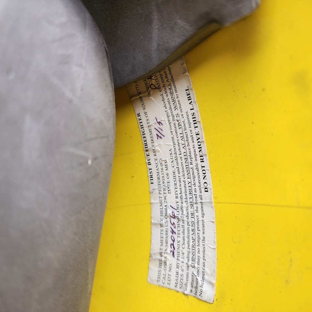 Phenix First Due Firefighter Structural Structure Fire Helmet Yellow No headband