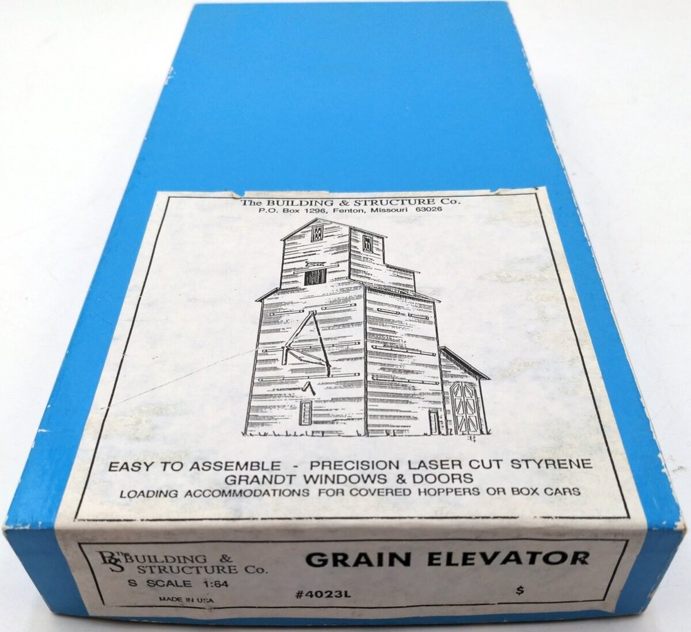The Building & Structure 4023L S Scale Grain Elevator Kit