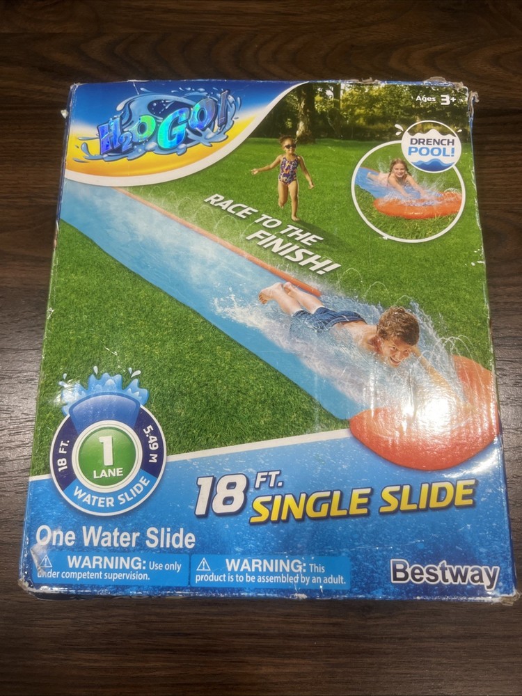 Bestway 52207E 18ft Single Water Slide , Box Has Damage