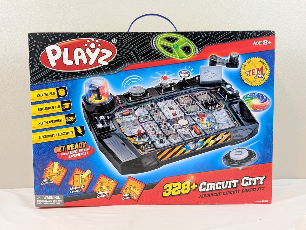 Playz Advanced Electrical Circuit Board Engineering Kit Kids 328+ STEM Science