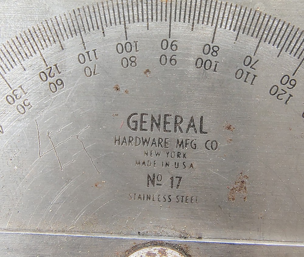 🗽GENERAL NO 17 180 DEGREE PROTRACTOR