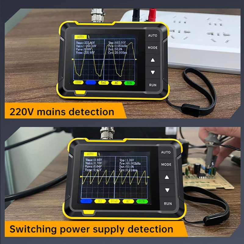 Spranozzlee DSO152 Handheld Oscilloscope Type-C Portable Digital Oscilloscope