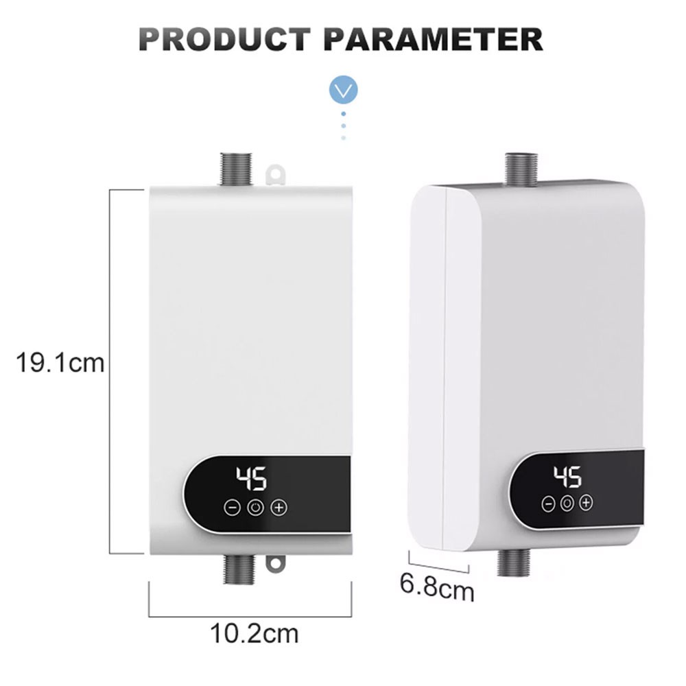 Tankless Water Heater Electric 110V 3500W Under Sink Instant Hot Water Heater