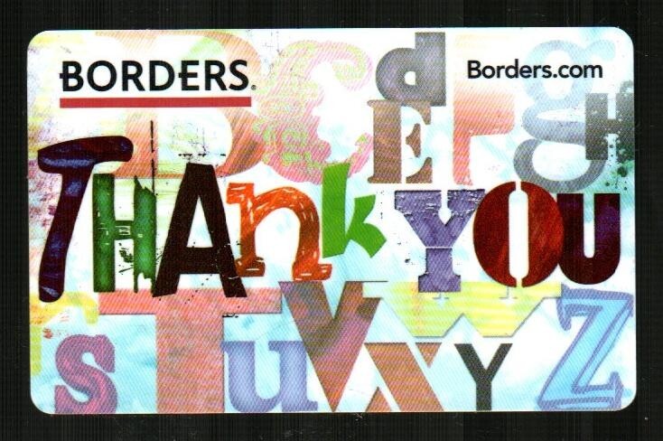 BORDERS Thank You ( 2010 ) Gift Card ( $0 )