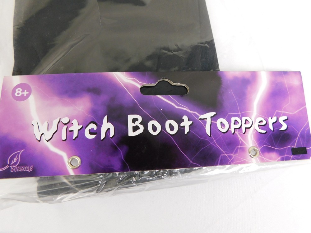 Witch Boot Tops Halloween Costume Accessory Black One Size #7204