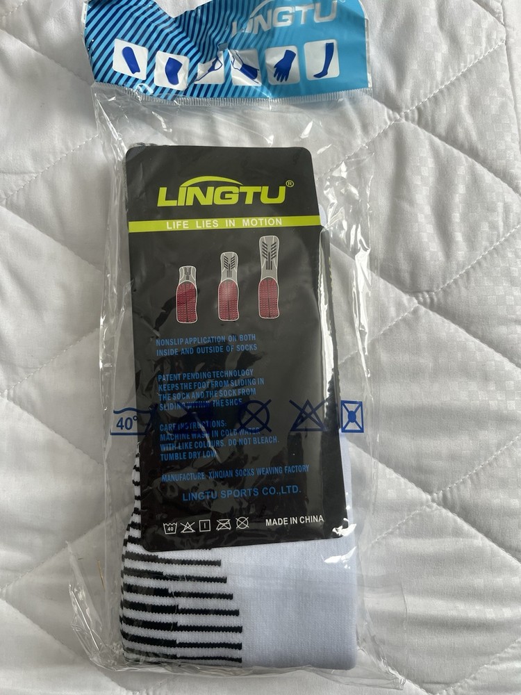Soccer Knee High Grip Socks (White)