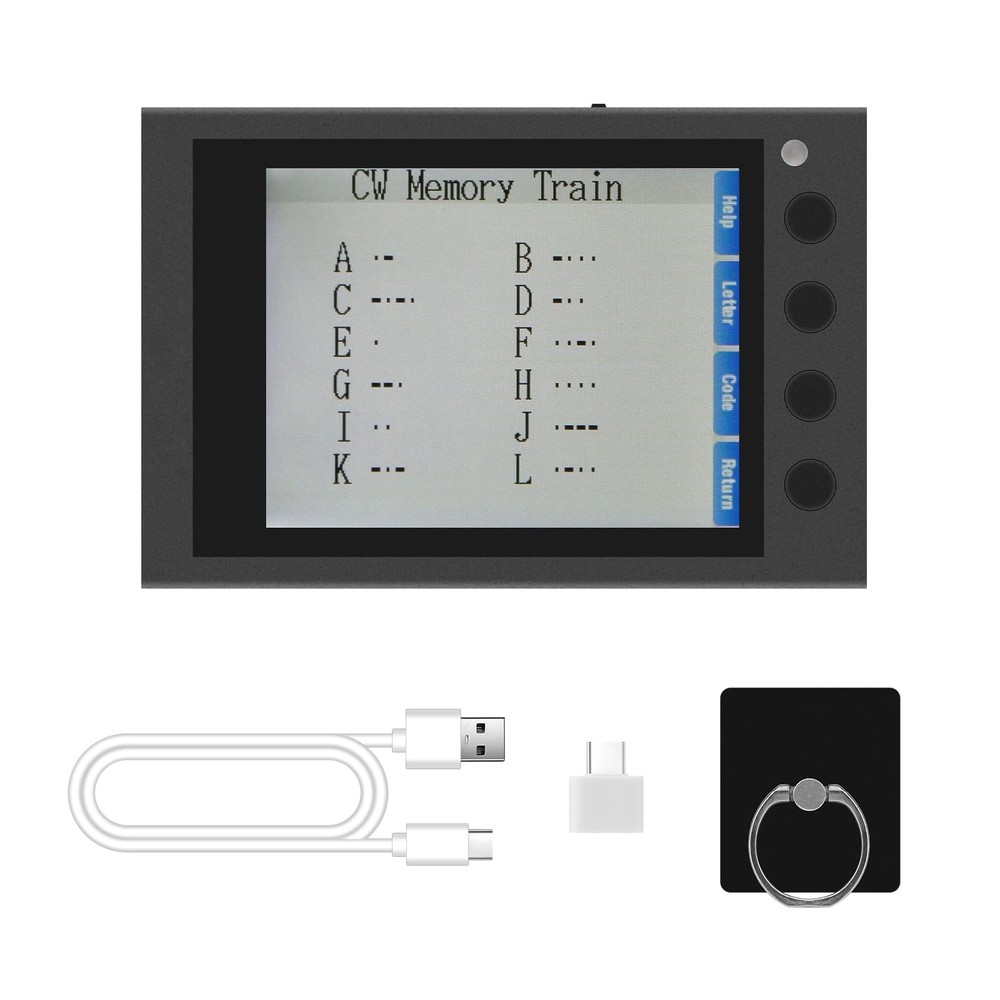 HAMCUBE Mini CW Trainer Morse Code for Telegraph Practice Black