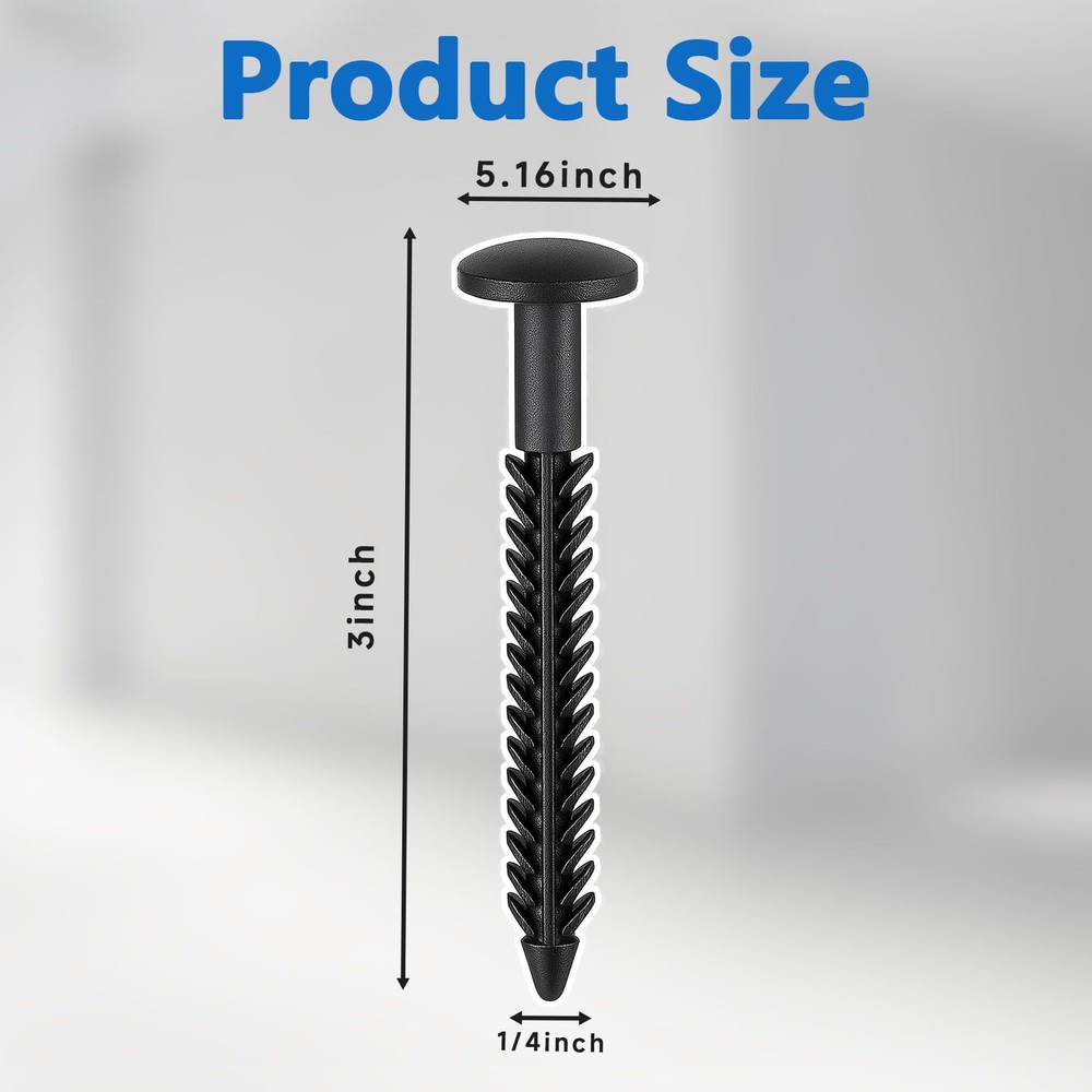 38 Pack Vinyl Shutter Fasteners for Windows Outside Plastic Shutter Screws Ex...