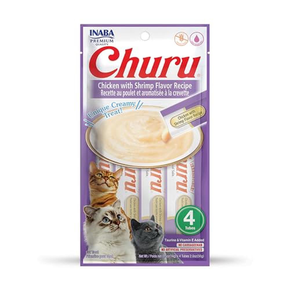 Inaba Cat Churu Puree Chicken with Shrimp, 6 Pack - 56g