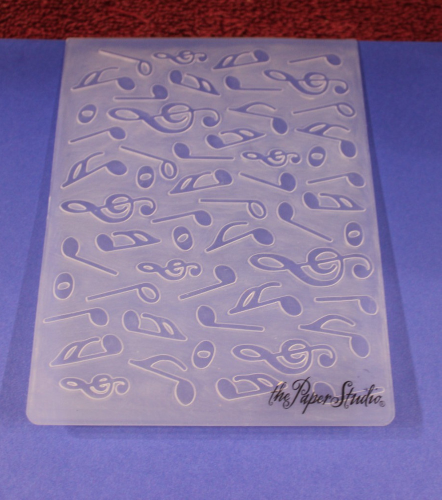 The Paper Studio Embossing Folder - Musical Notes
