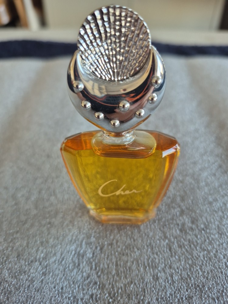 Mini Uninhibited by Cher Vintage Miniature Perfume Sample Silvertone Moon Cap