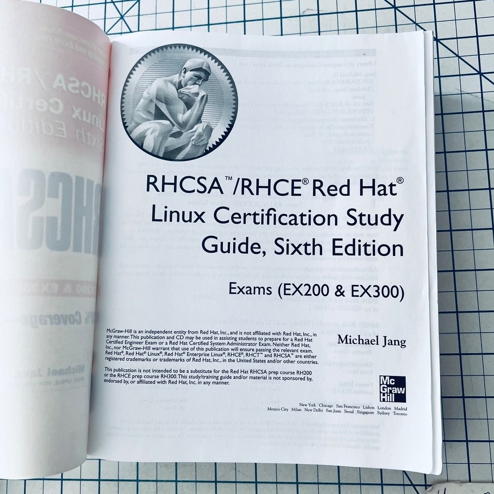 Red Hat RHCSA RHCE Linux Certification Study Guide 2011 CD-ROM Vintage Computing