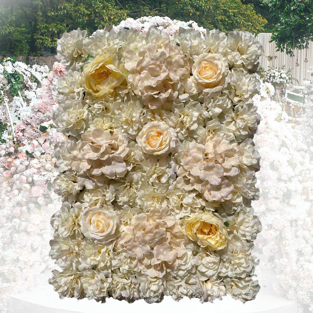 6 Pack Artificial Silk Flower Wall Panels for Wedding & Party Decor